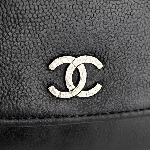 CHANEL Authentic WOC Black Caviar Crossbody Silver Hardwrae Small Bag A1720 - Picture 16 of 16